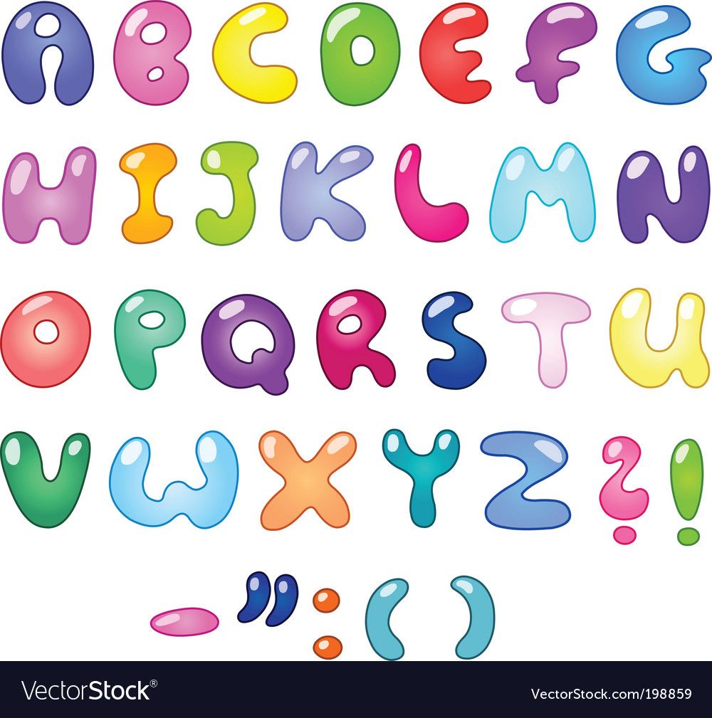 Pin on bubble letter vector image