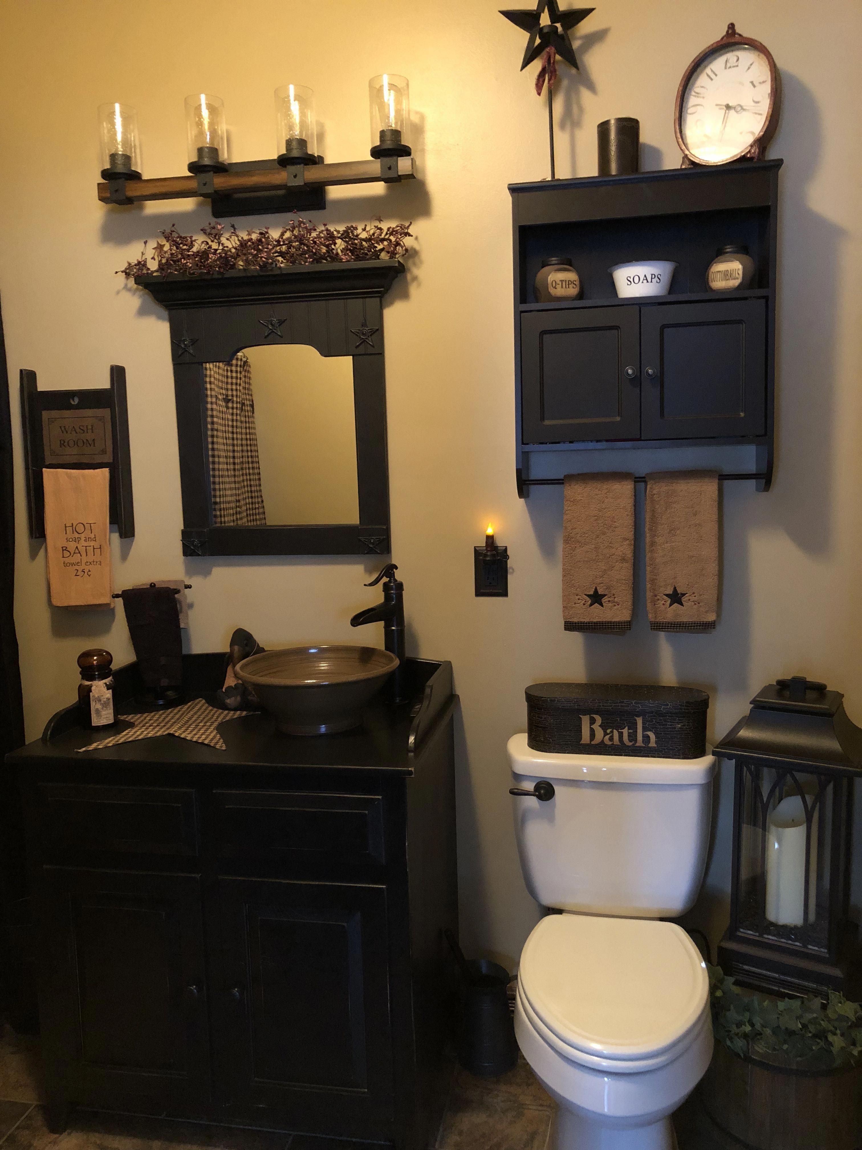 Gorgeous primitive bathroom decor cheap Pin On House