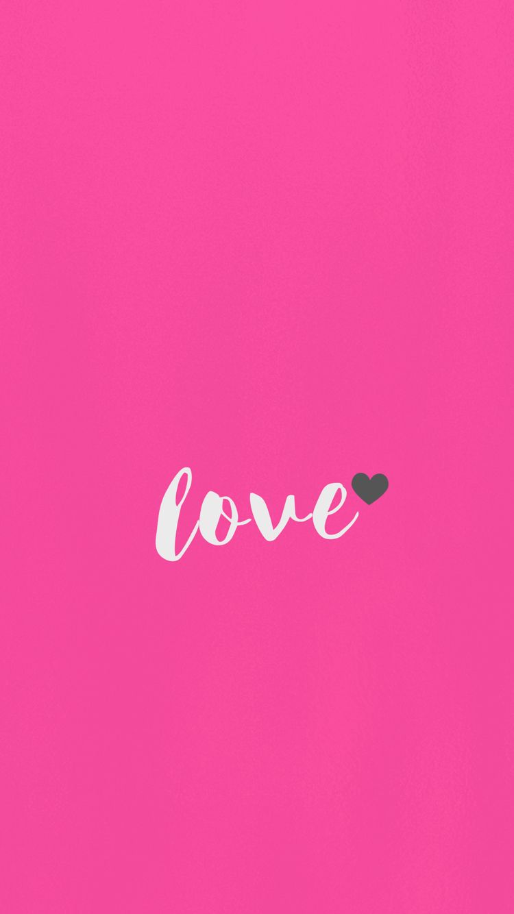 Love, wallpaper, iPhone, 6S, android, Samsung, minimal, pink, pretty,  background | Love pink wallpaper, Pink wallpaper iphone, Android wallpaper