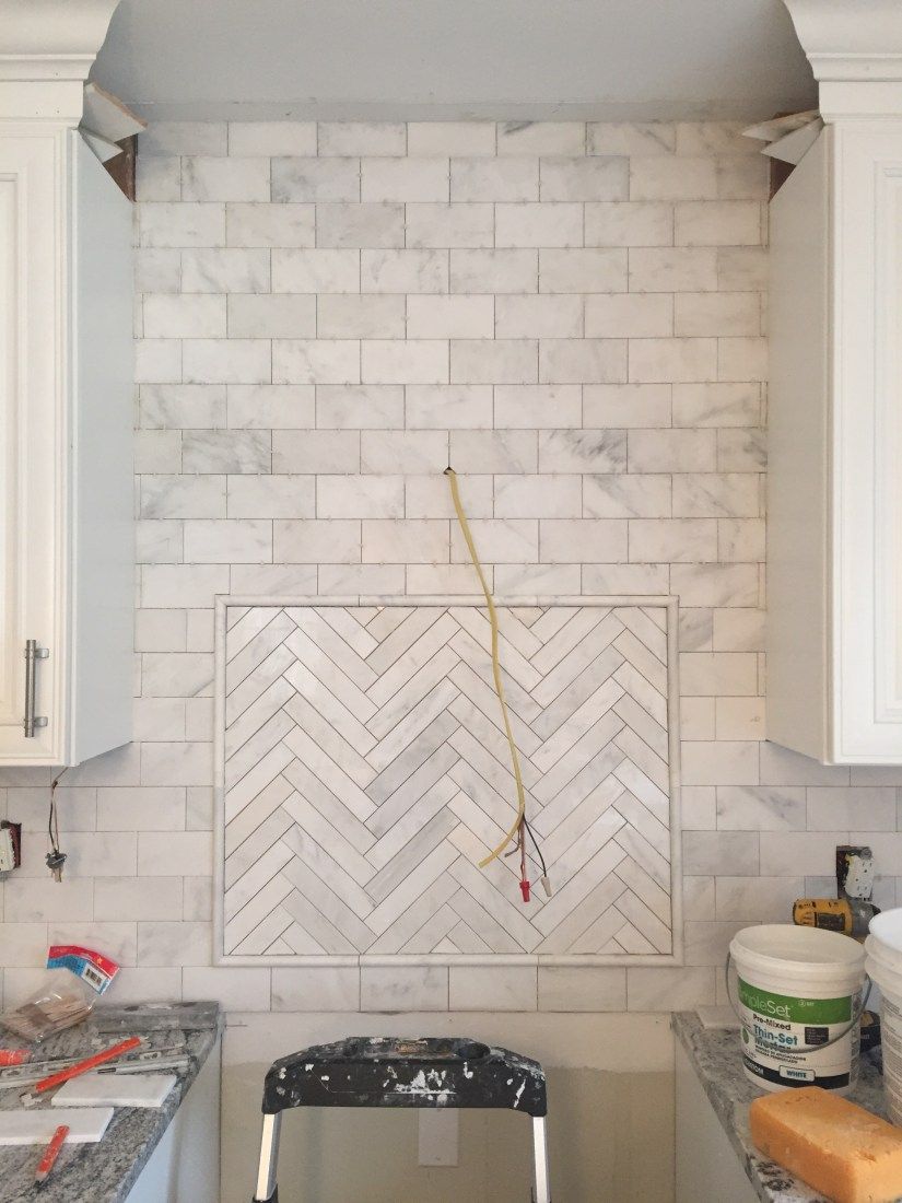 Carrera Marble subway tiles for backsplash. Marble backsplash kitchen, Marble subway tiles