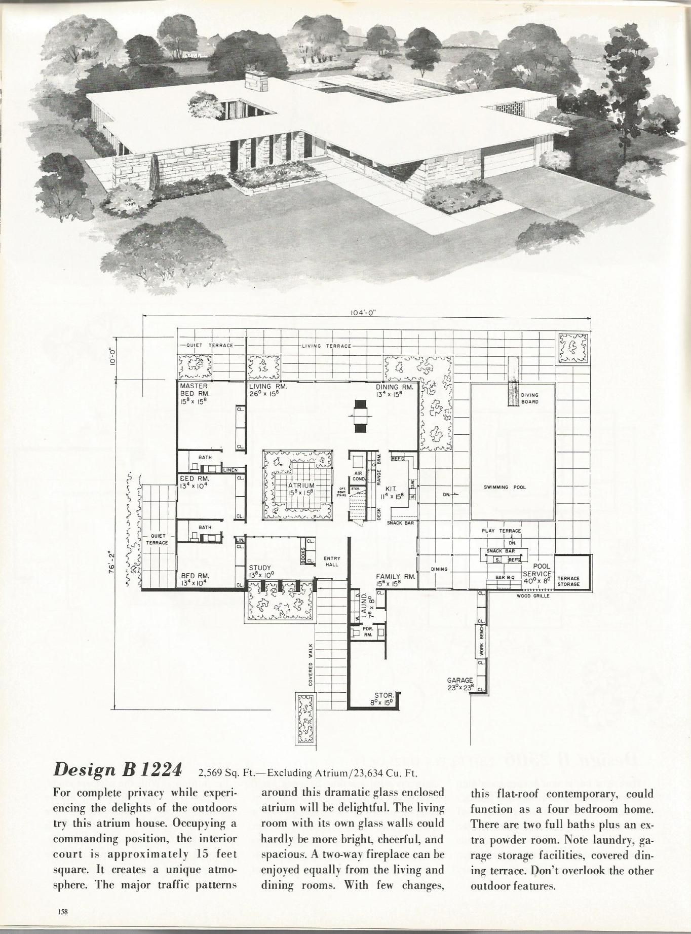 Vintage House Plans New and Refreshing Mid Century Contemporary Modern floor plans, Mid