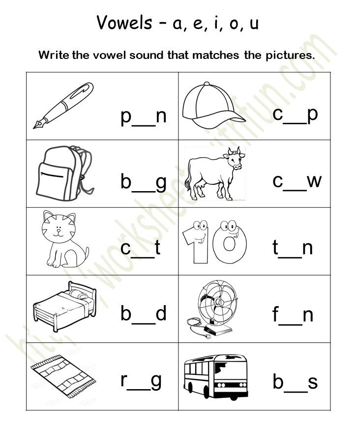 Say Short Vowels Worksheets 4F6 | Cvc words worksheets, Vowel ...