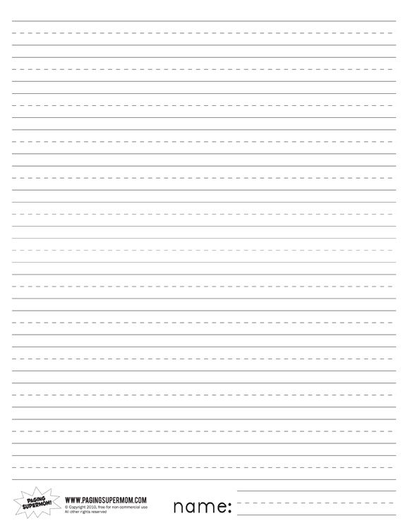 Printable Primary Lined Paper | Printable lined paper ...