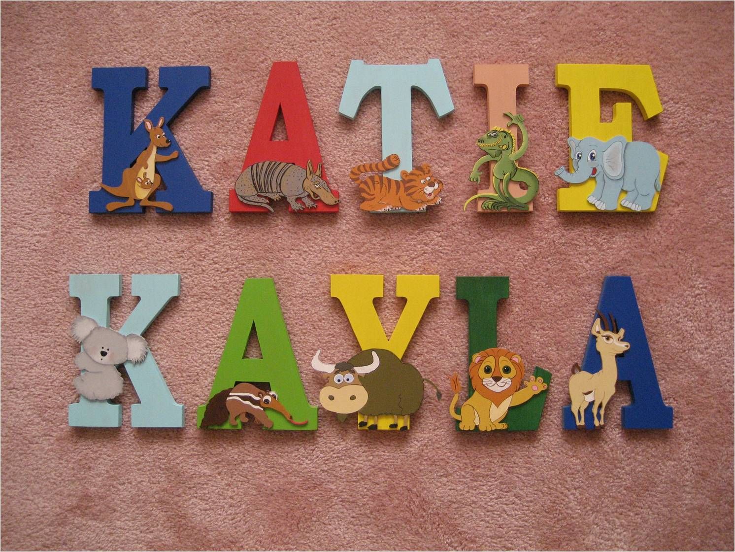 Animal Letters - Custom Hand Painted Letters. Animal Letters, Painted ...