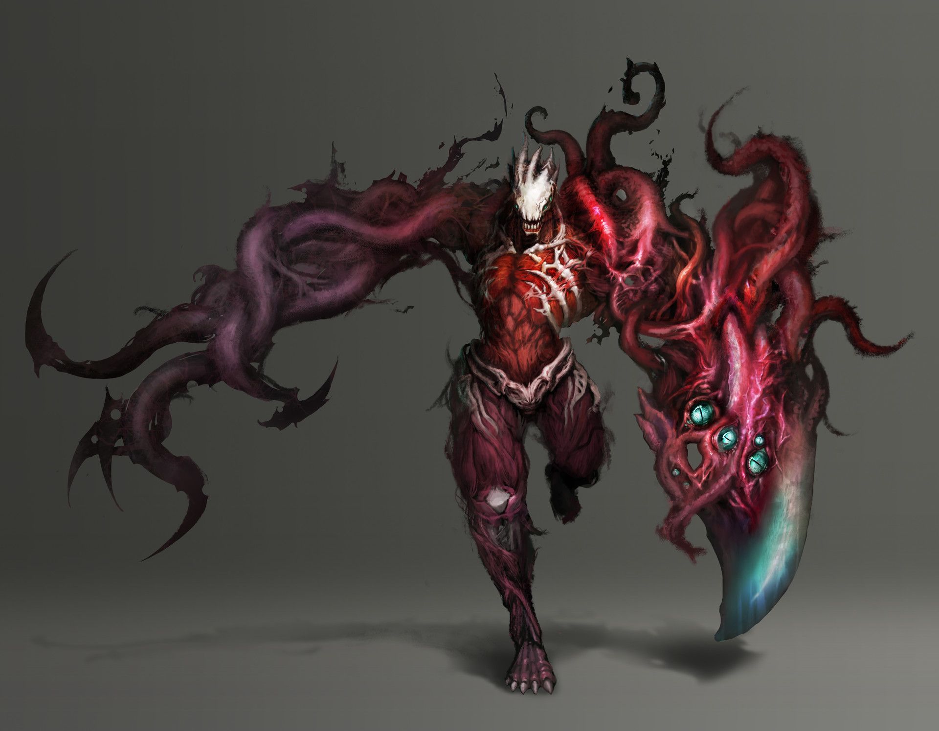 ArtStation - tentacle monster, HARANG . | Tentacle monster, Monster ...