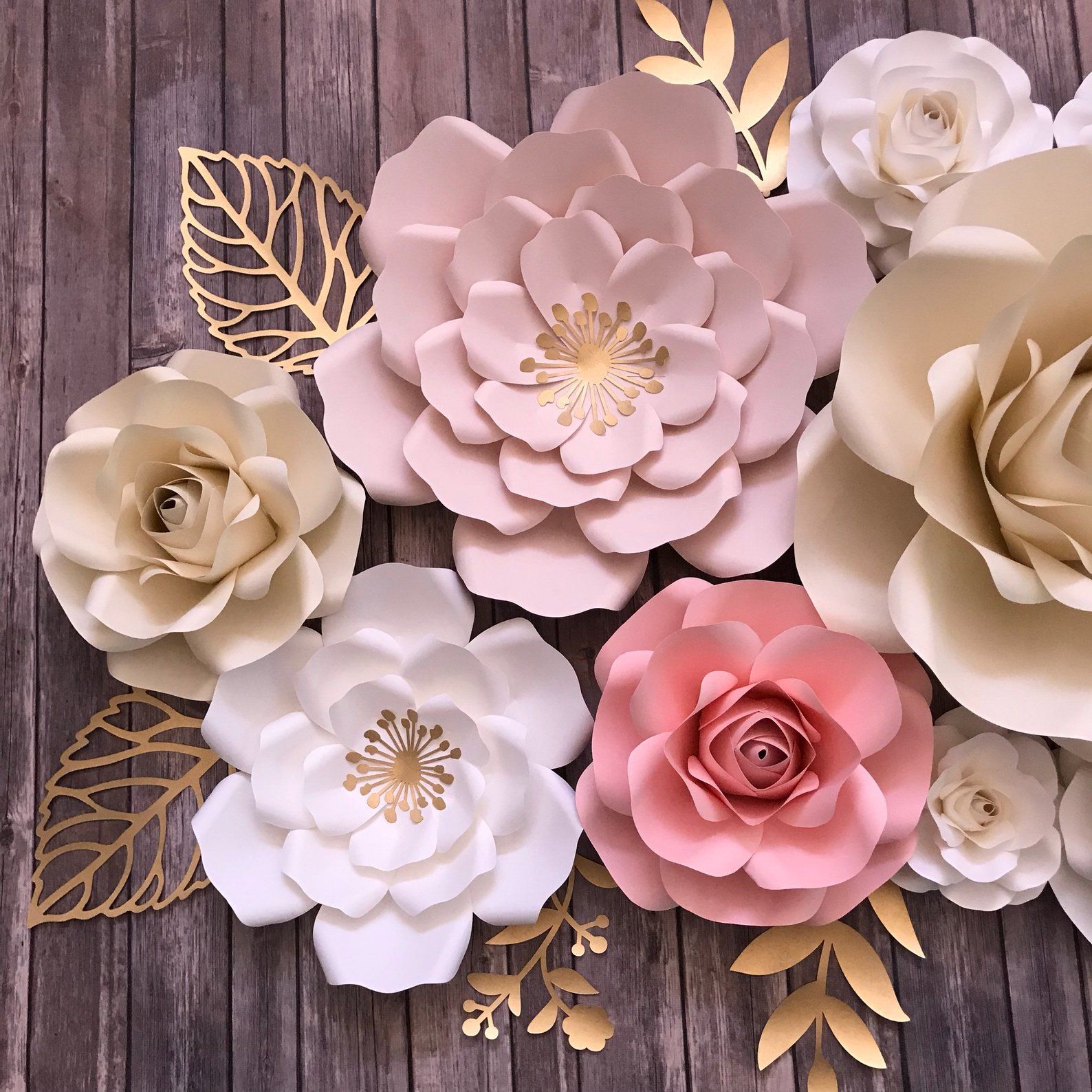 Large 13 Piece Set nursery decor nursery paperflowers Etsy Paper