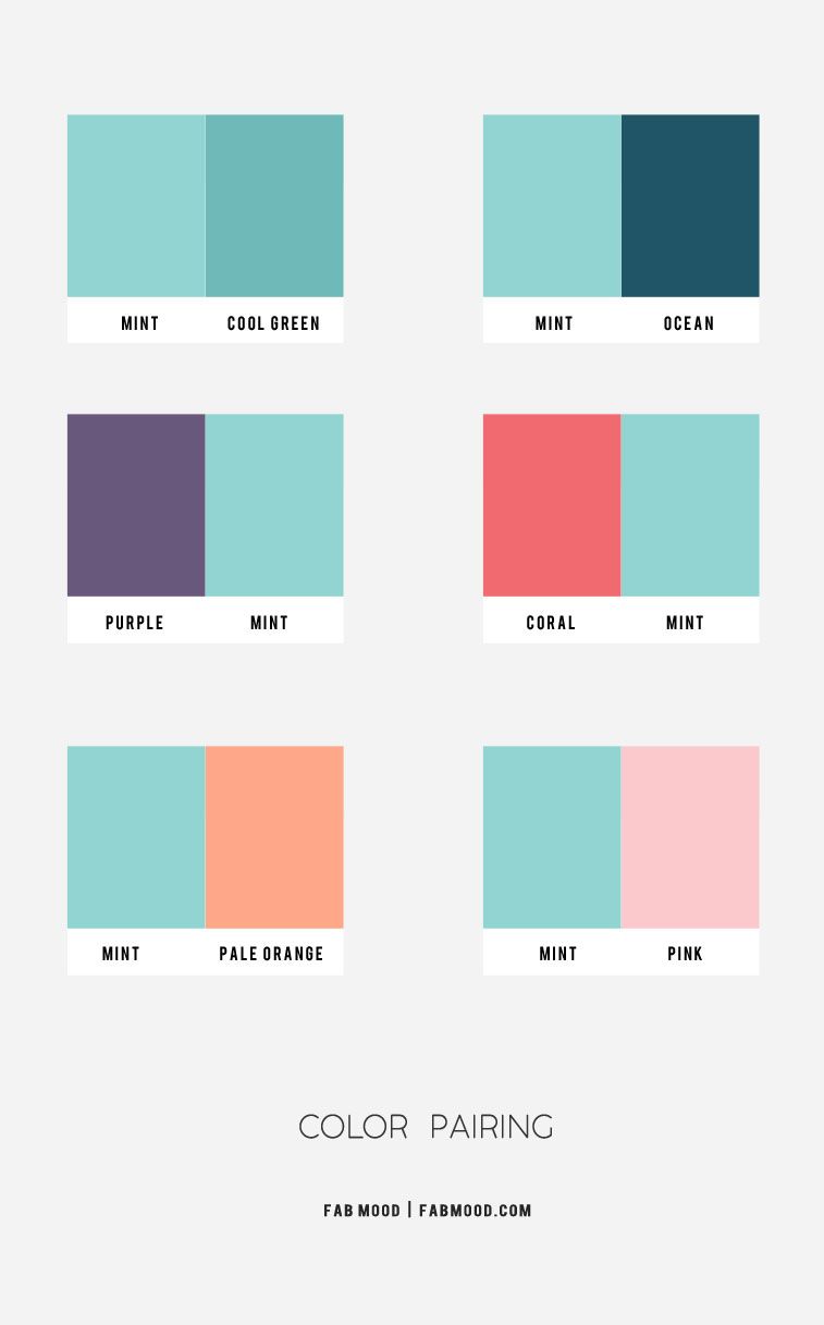 Color Combos : Mint Green Color Combos | Color combinations home, Mint ...