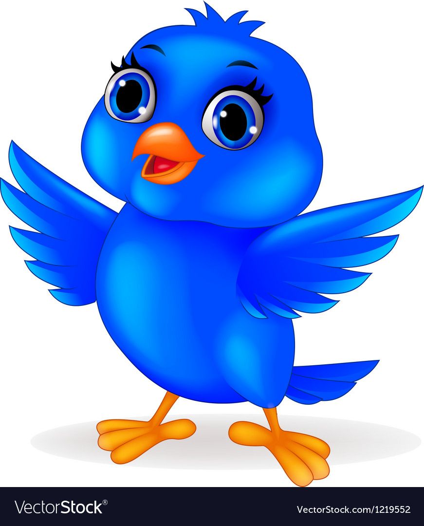 Blue Bird Character Cartoon