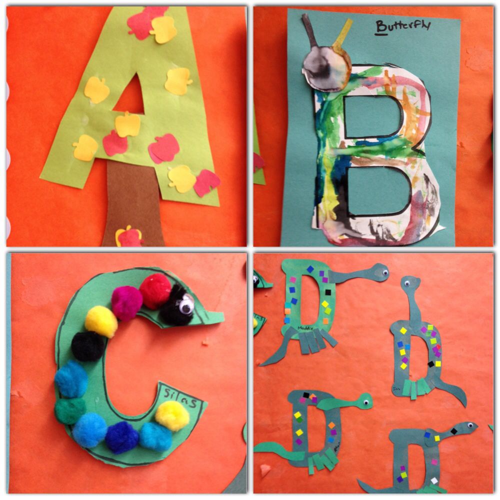 A is for apple tree, B is for Butterfly, C is for caterpillar, D is for ...