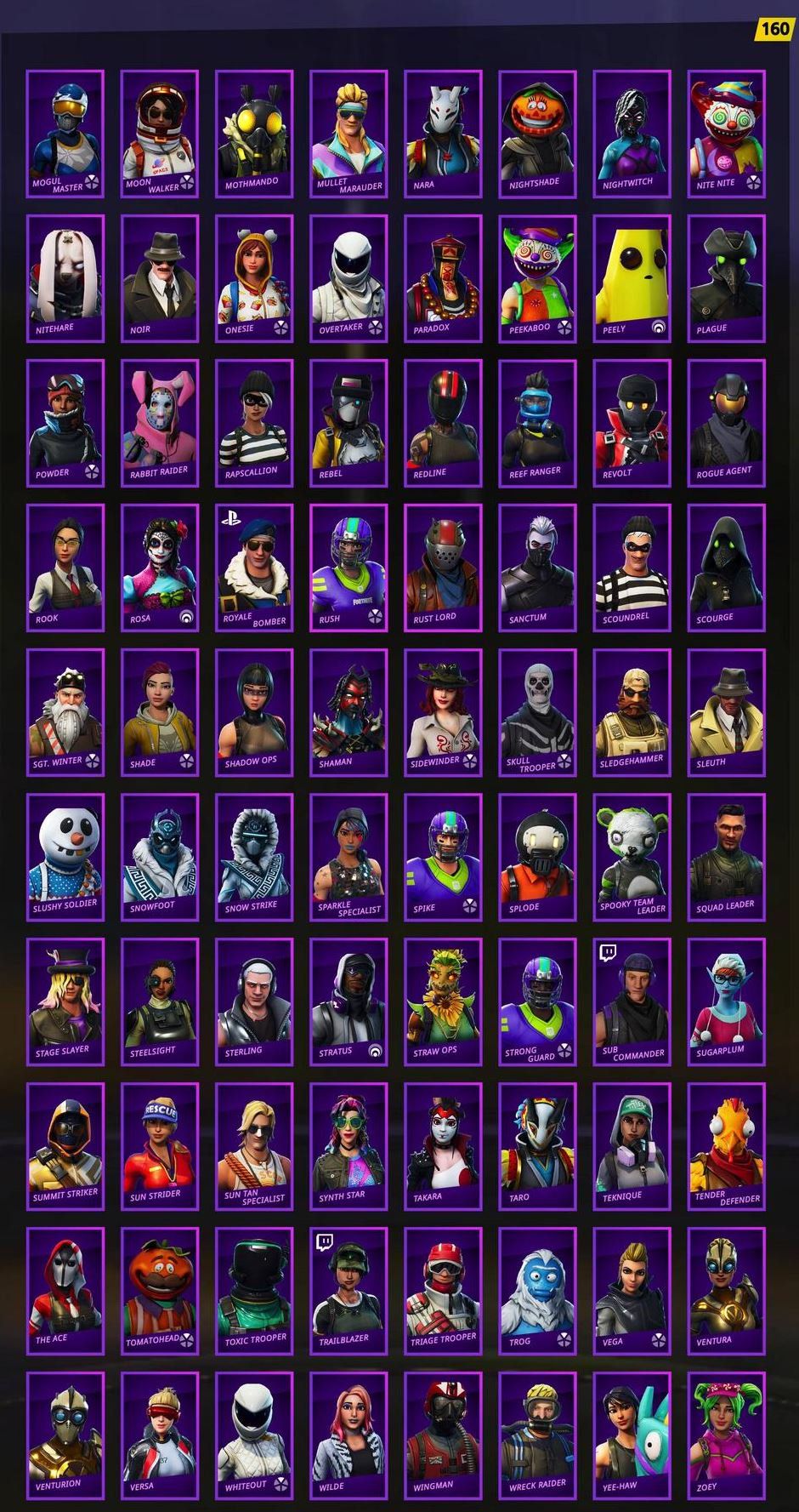 All Fortnite Skins Ever Released - Item Shop, Battle Pass, Exclusives ...