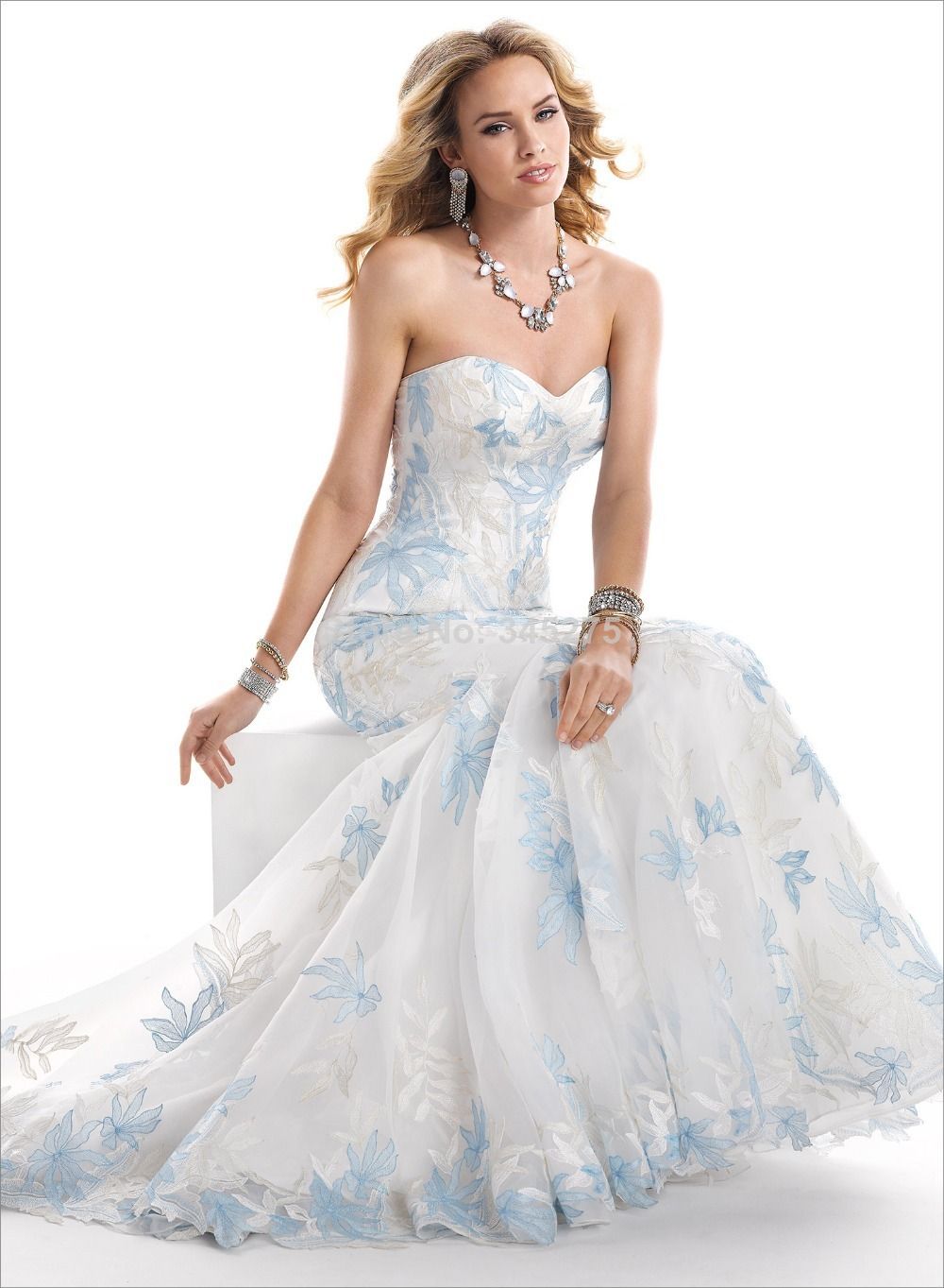 25++ Blue and white wedding dress cheap ideas