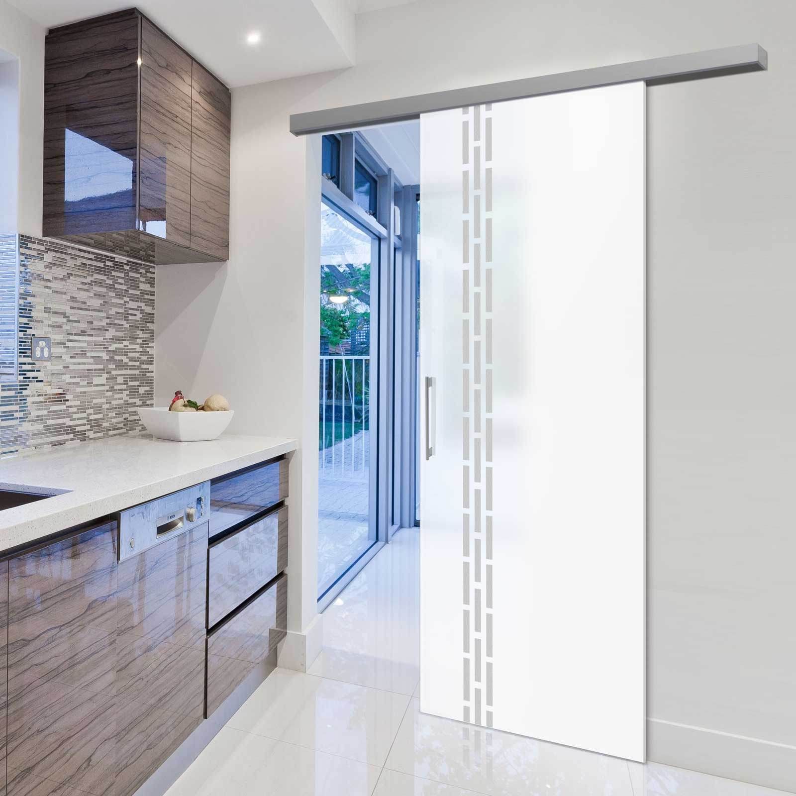 Single Glass Sliding Door - Garvald 8mm Obscure Glass - Obscure Printed ...