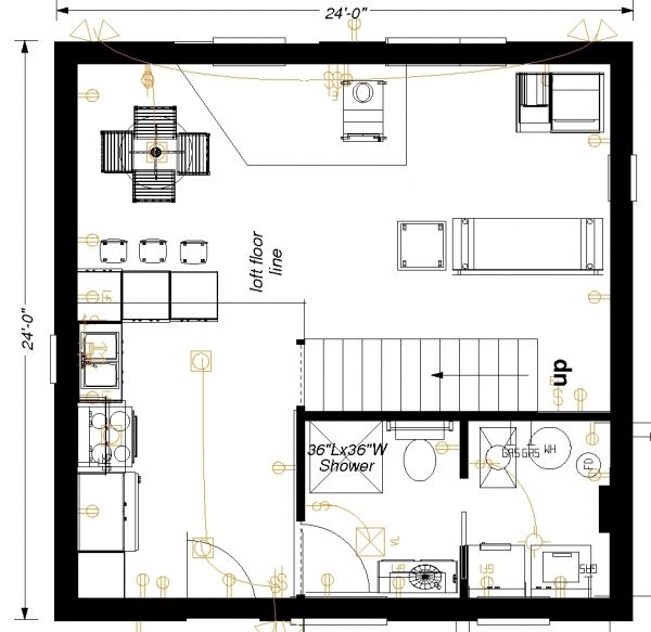 24x24 main floor plan Floor plans, How to plan, Flooring