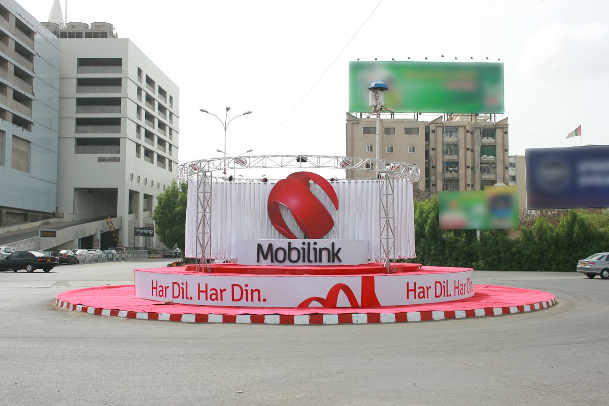 Creative Roundabout Branding on Launch of New Mobilink Logo at ...