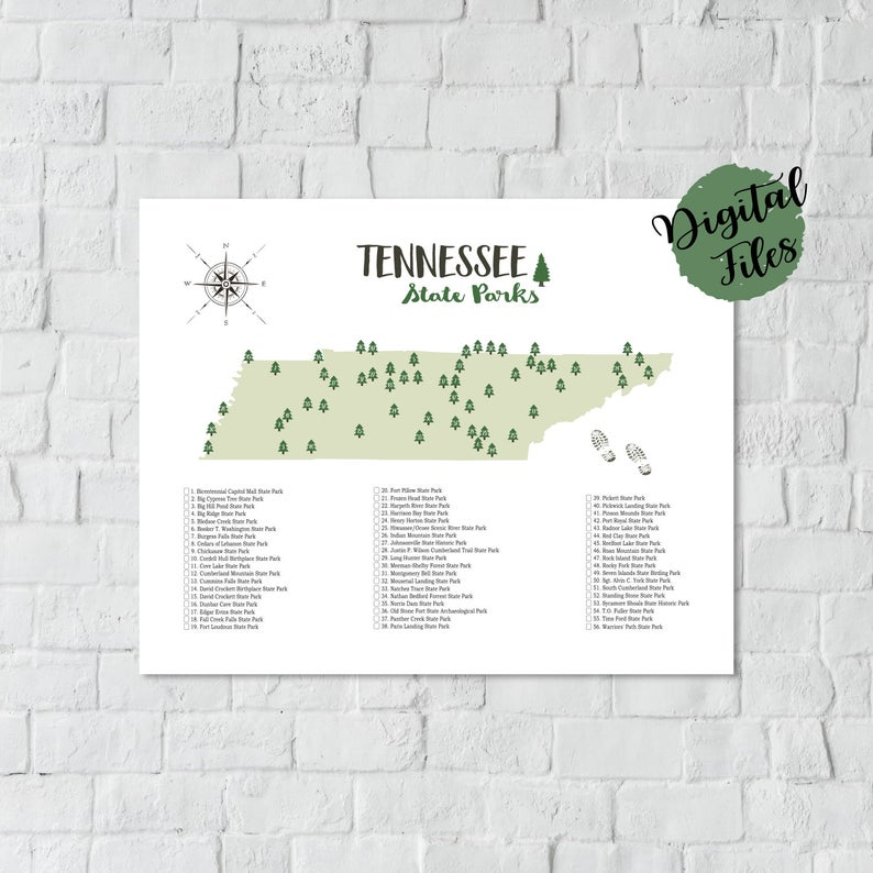 √ Tennessee National Parks Map