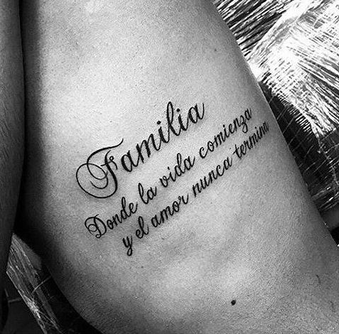 Top 106+ imagen tatuajes con frases de familia