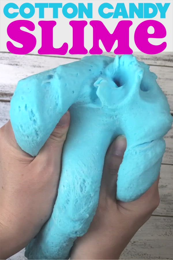 Super fluffy blue cotton candy slime! Click "read it" for full instructions to make it!