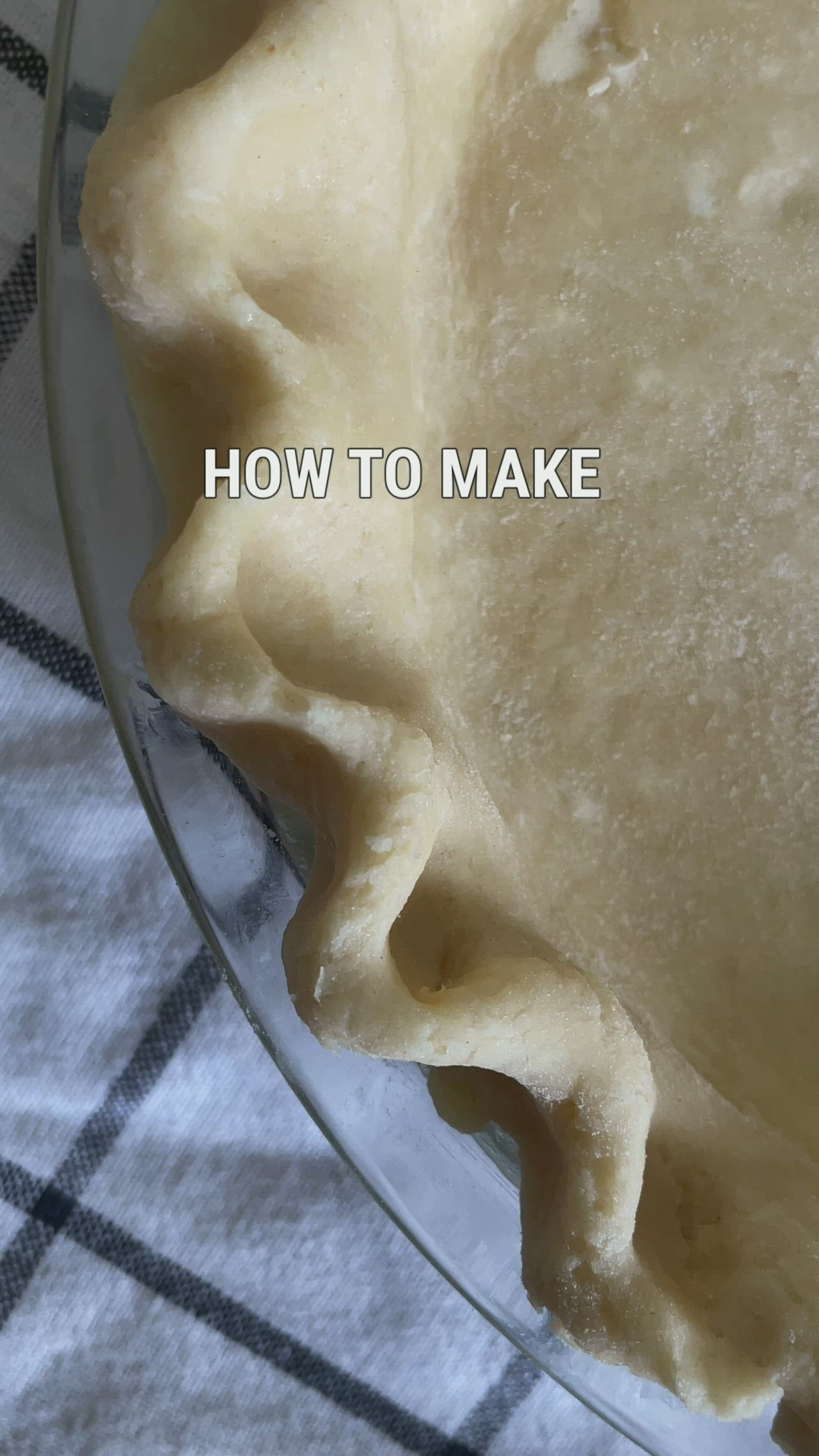 This may contain: how to make a flaky and buttery pie crust from scratch easy recipe