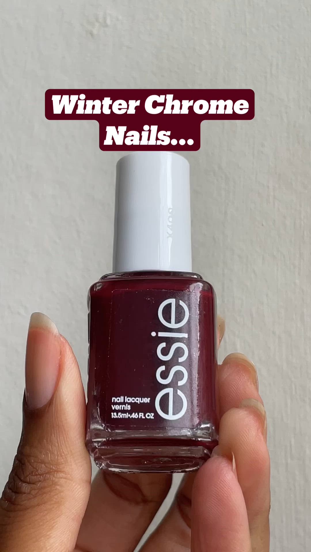 This contains an image of: Winter Chrome Nails mess-free hack