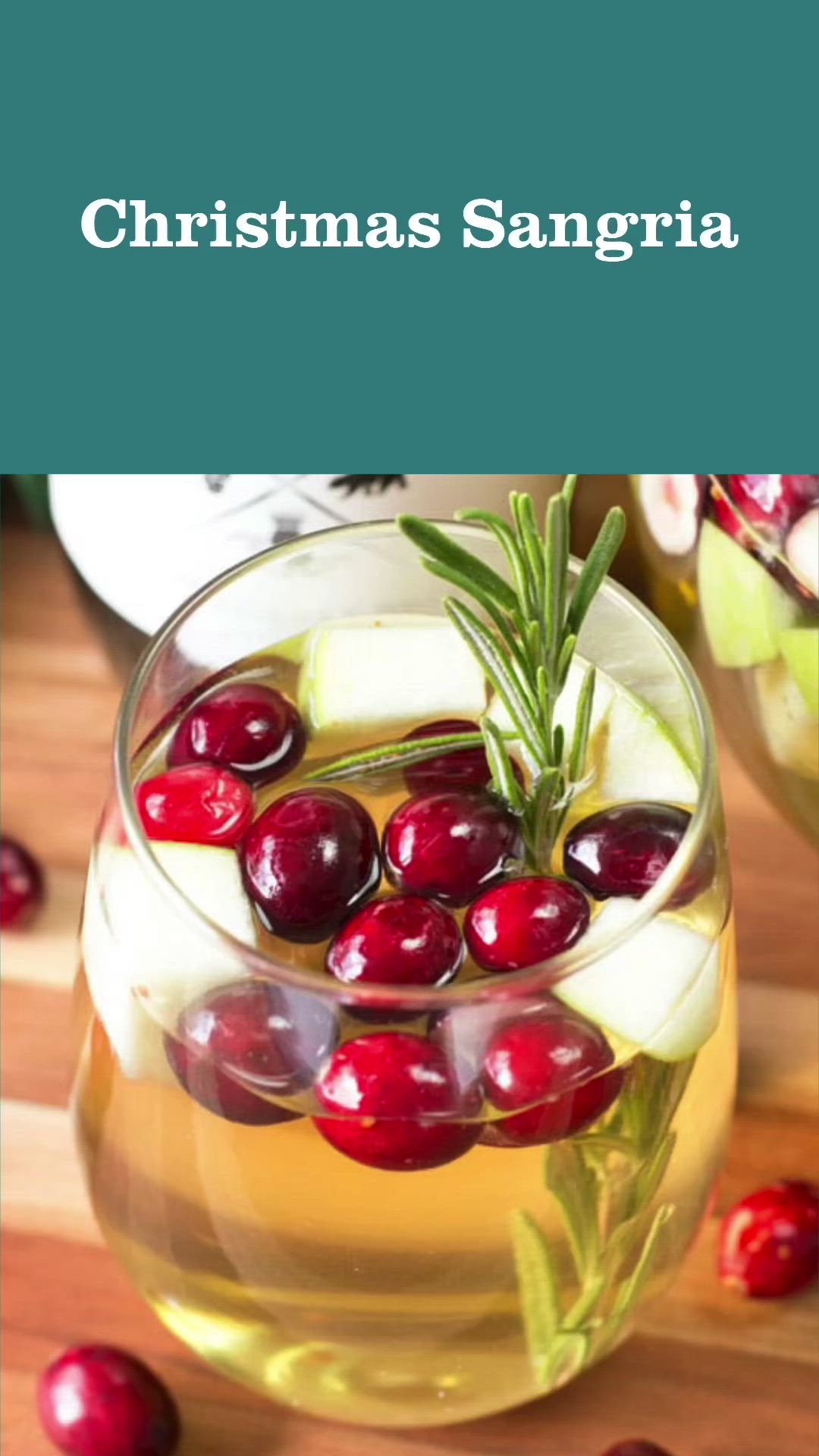 This contains an image of: Christmas Sangria Recipe