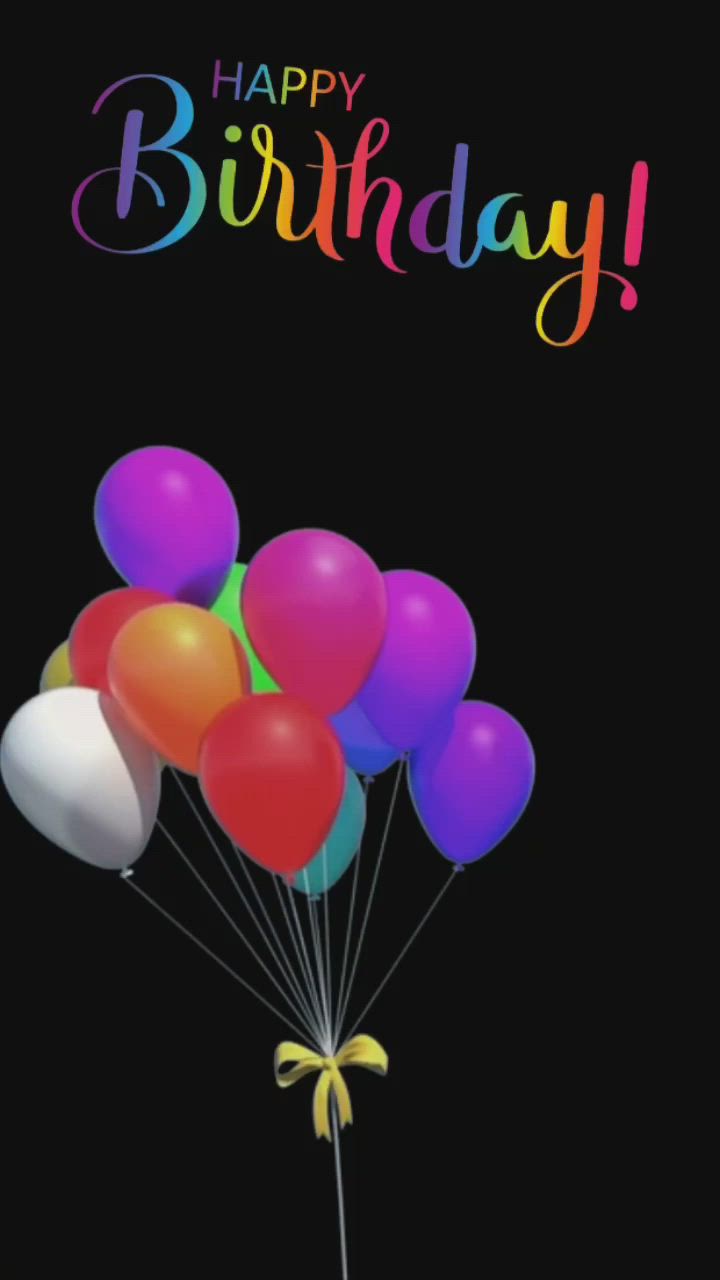 This may contain: a bunch of balloons with the words happy birthday written on them in multicolored letters