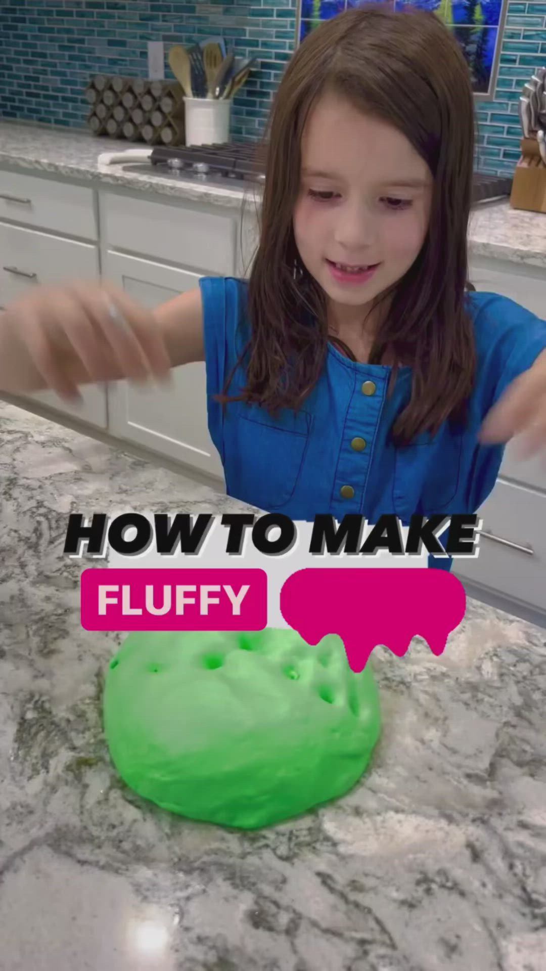 This contains an image of: How to make Fluffy Slime