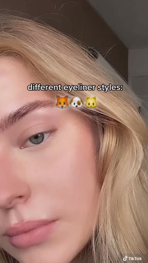 This contains an image of: Different eyeliner styles