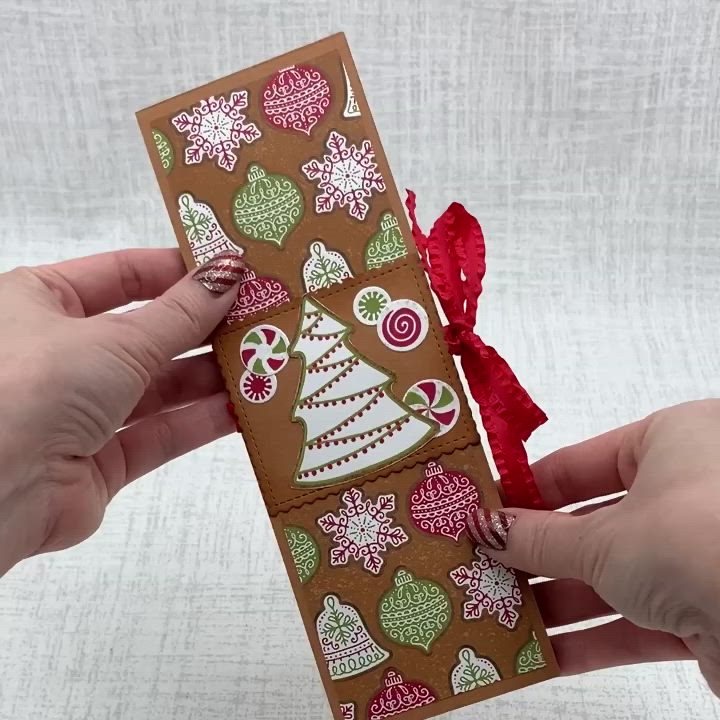 This may contain: a handmade christmas card with pictures and words on it