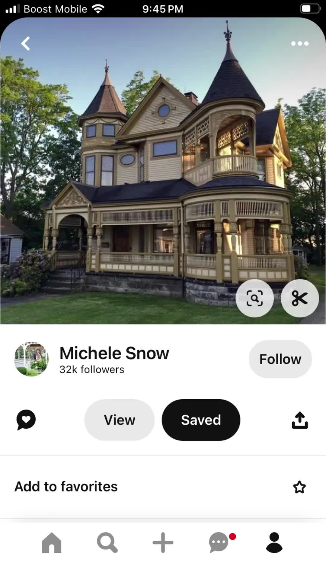 This may contain: a house that is in the middle of an app on a cell phone, with text below it