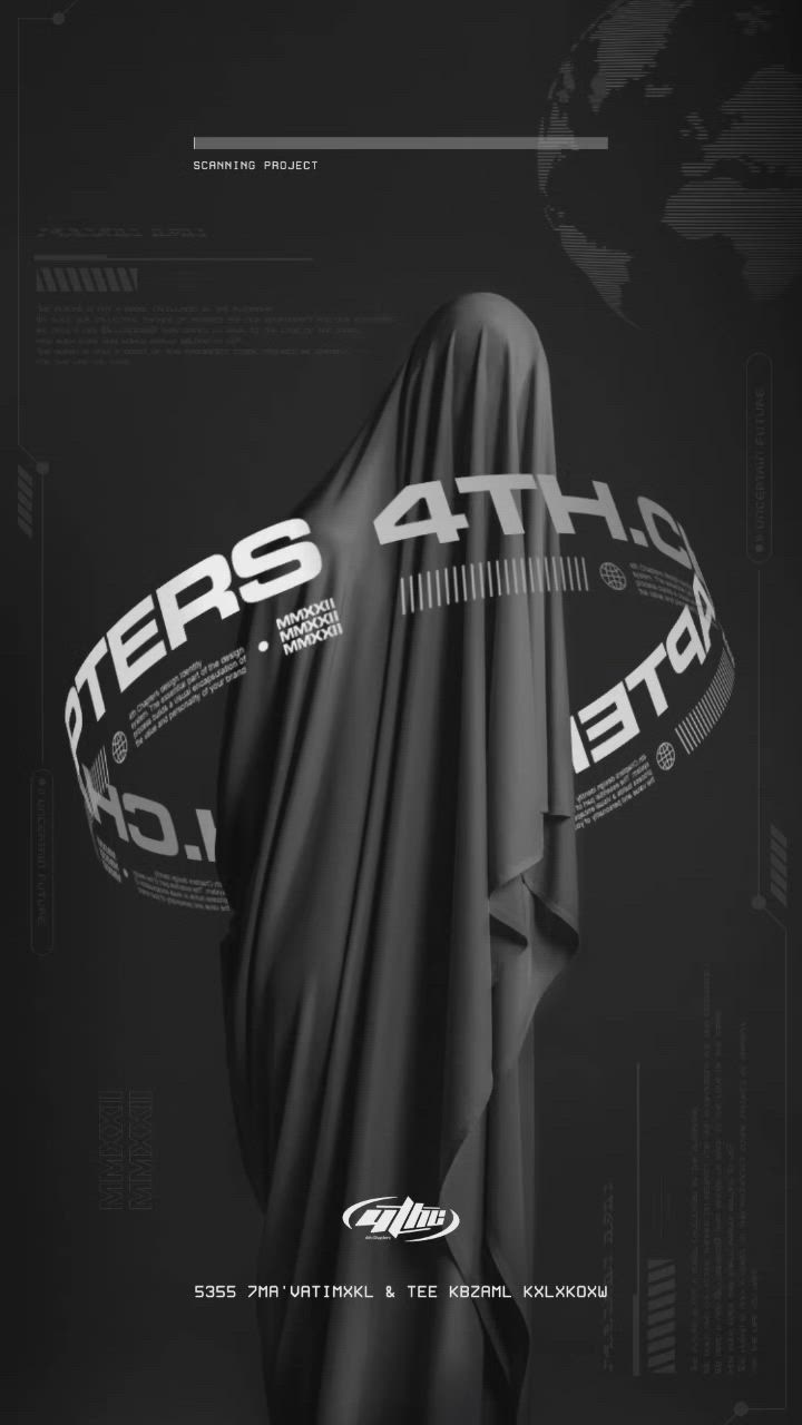 This may contain: a black and white poster with an image of a cloak