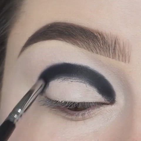 This contains an image of: BLACK SMOKEY EYE MAKEUP  TUTORIAL  