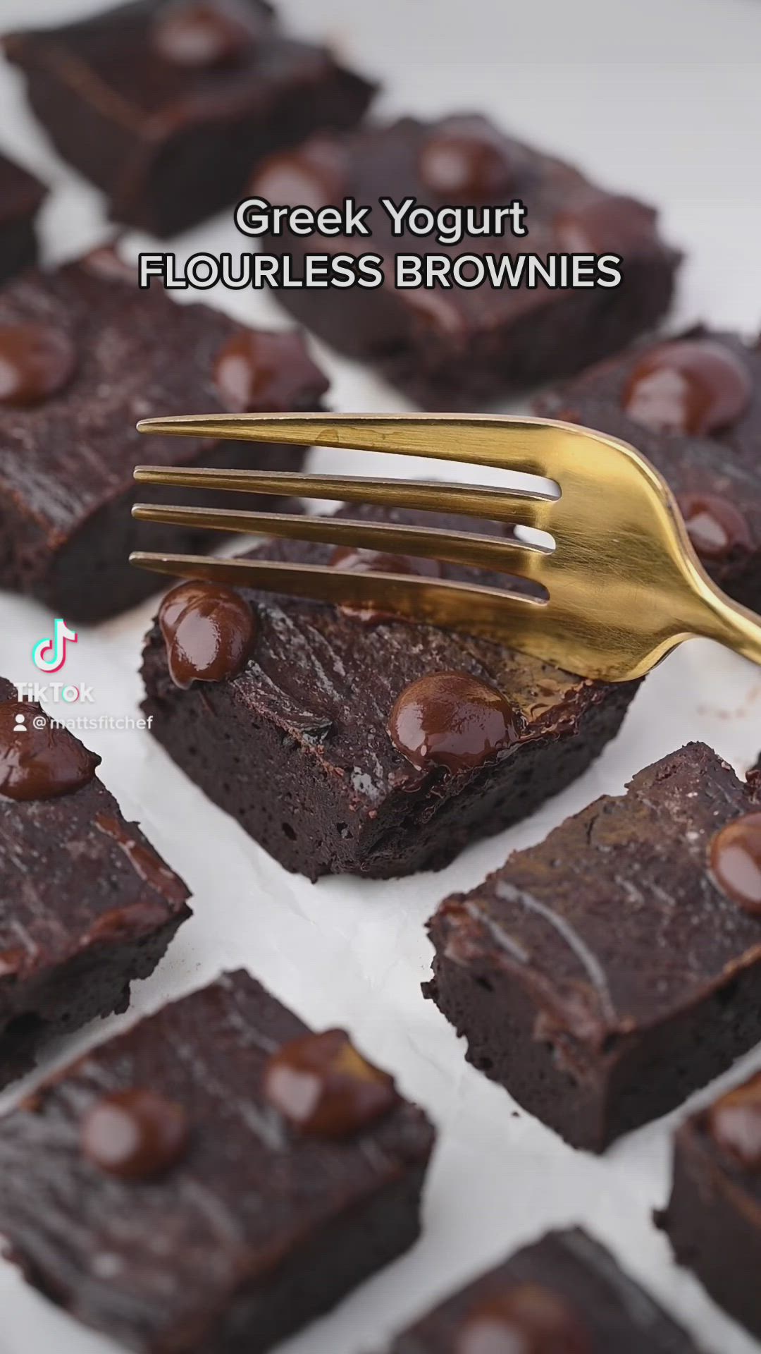 This contains: Flourless Greek yogurt brownies