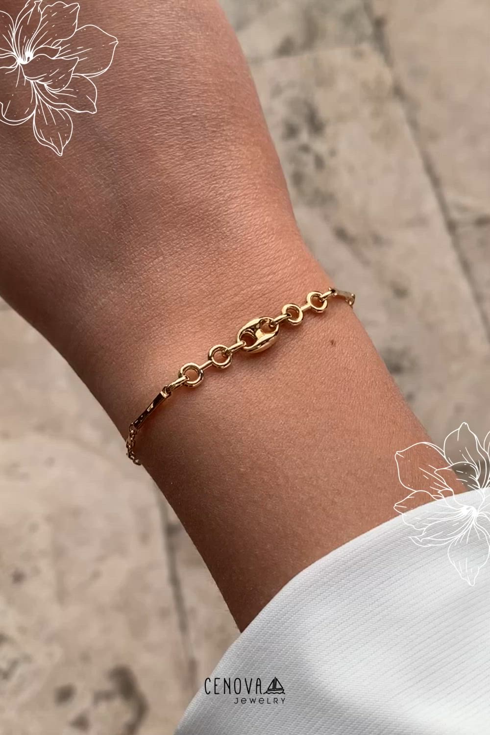 Gift a radiant token of grace with our 14k Solid Yellow Gold Dainty Bracelet.