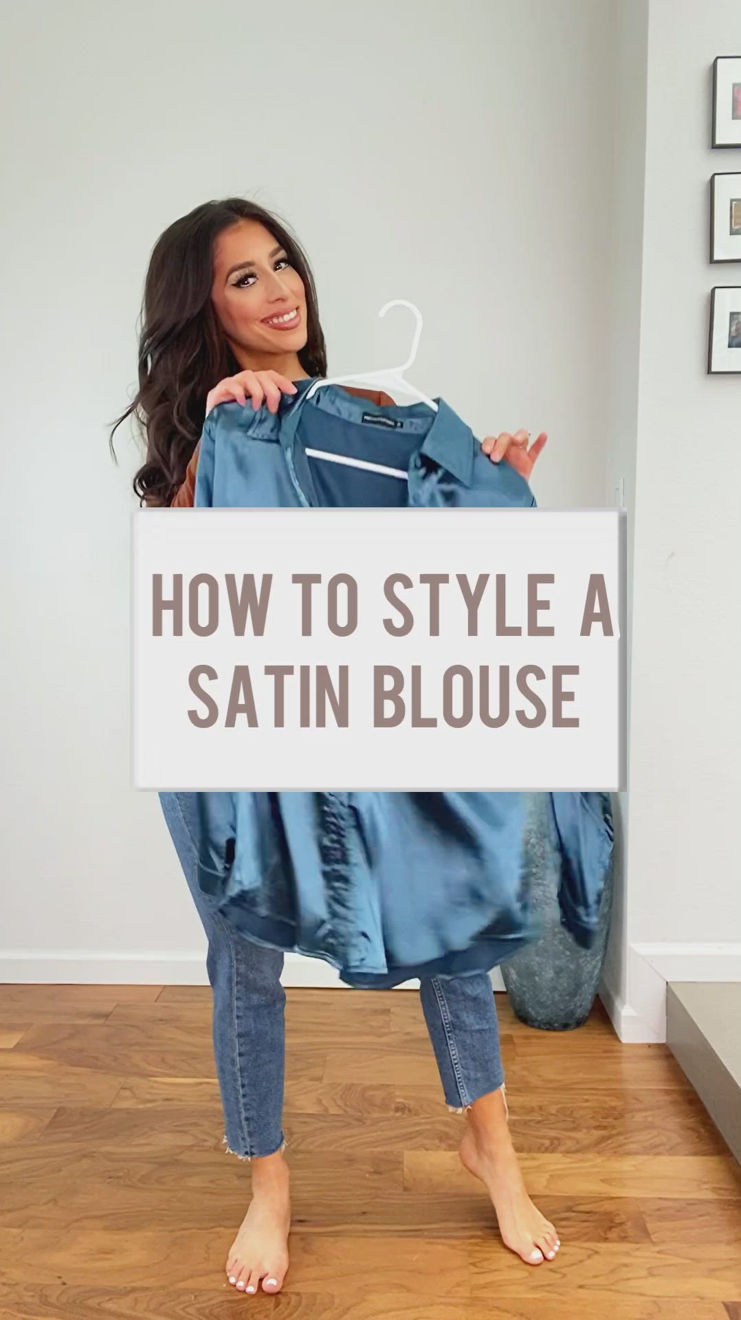 This contains an image of: How to style a satin blouse