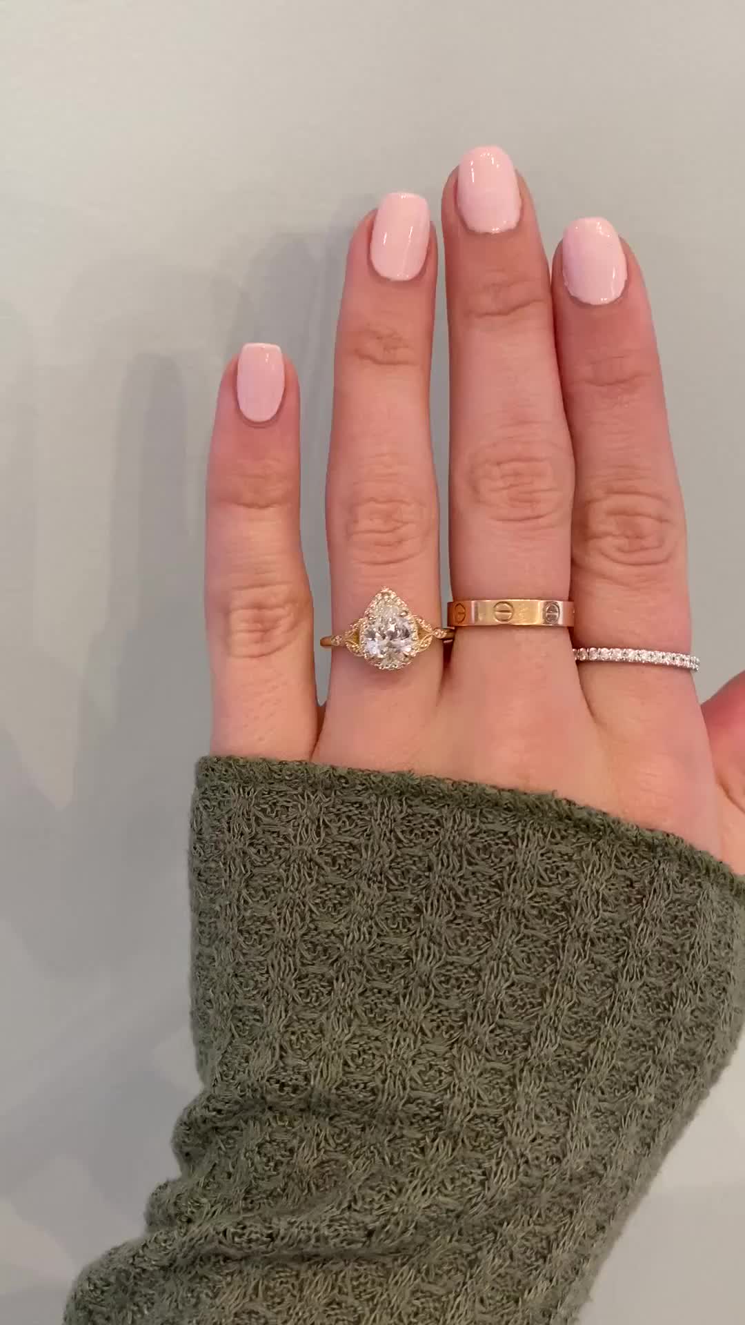 Our Rachael is elegance and mystic wrapped into one. She has a pear brilliant cut at her center that we know will make your partner's heart melt. Approx Band Width (mm): 1.80mm Setting Diamond Quality (side stones): Colorless and VS clarity Approx Setting Total Carat Weight (side stones): 0.15 tcw Approx Production Time: 5-6 weeks Drop-down diamond options represent our recommended grade, which maximizes size for value, while maintaining eye-perfect clarity and giving you a colorless look. For o