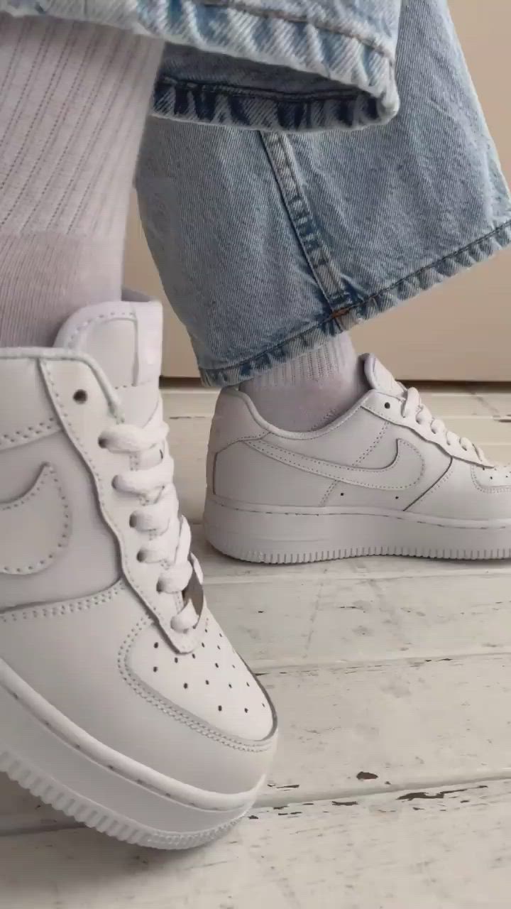 This contains an image of: Nike Air Force 1 Sneakers in Classic White -  Outfit Check