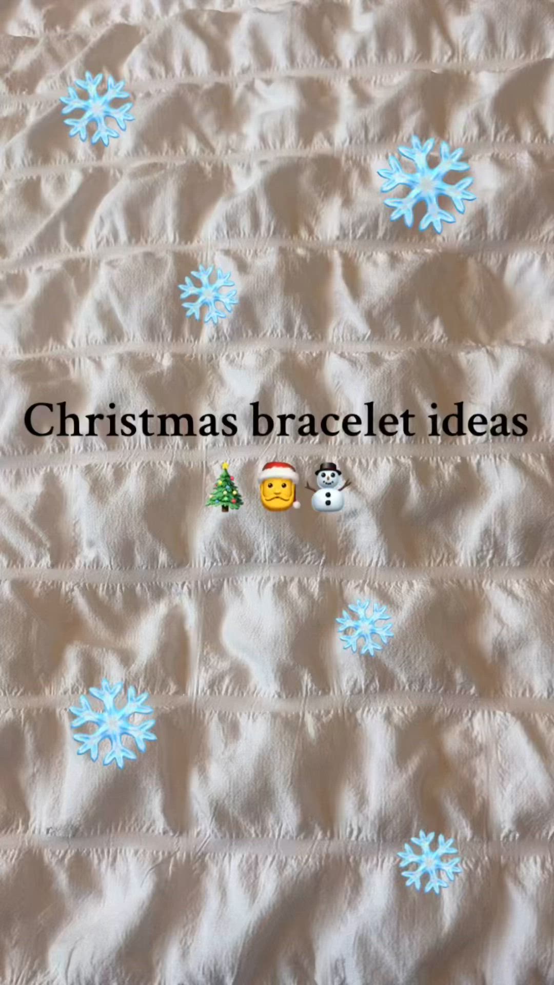 This may contain: a blanket with snowflakes on it and the words christmas bracket ideas written in blue