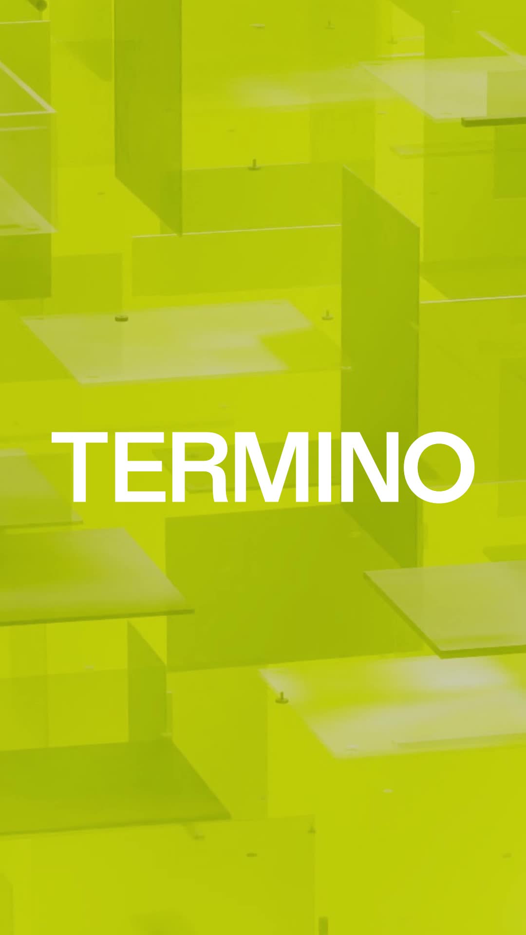 This may contain: two tables with the word termino in white on a bright green background that reads,