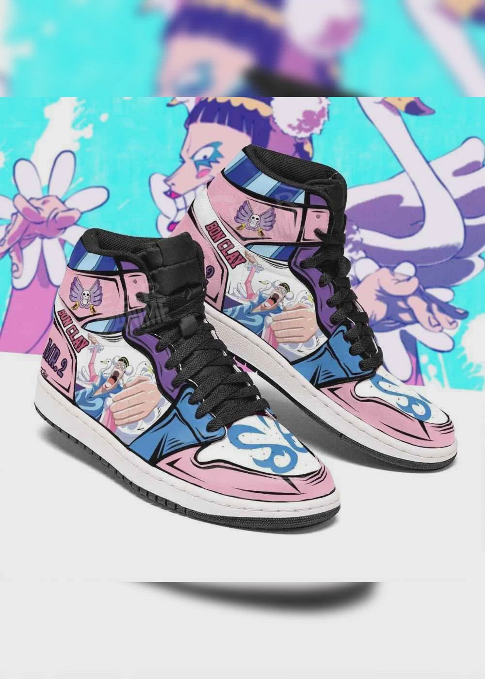 Get your order. Mr 2 Bon Clay One Piece Sneakers Anime Air Jordan Shoes. #anime air #Anime #one piece #One Piece #air jordan #Shoes