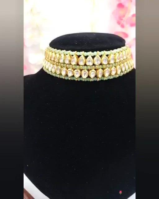 Rs 2000+$ New design ✨️ Kundan flexible choker set with back Minakari work 🕉️