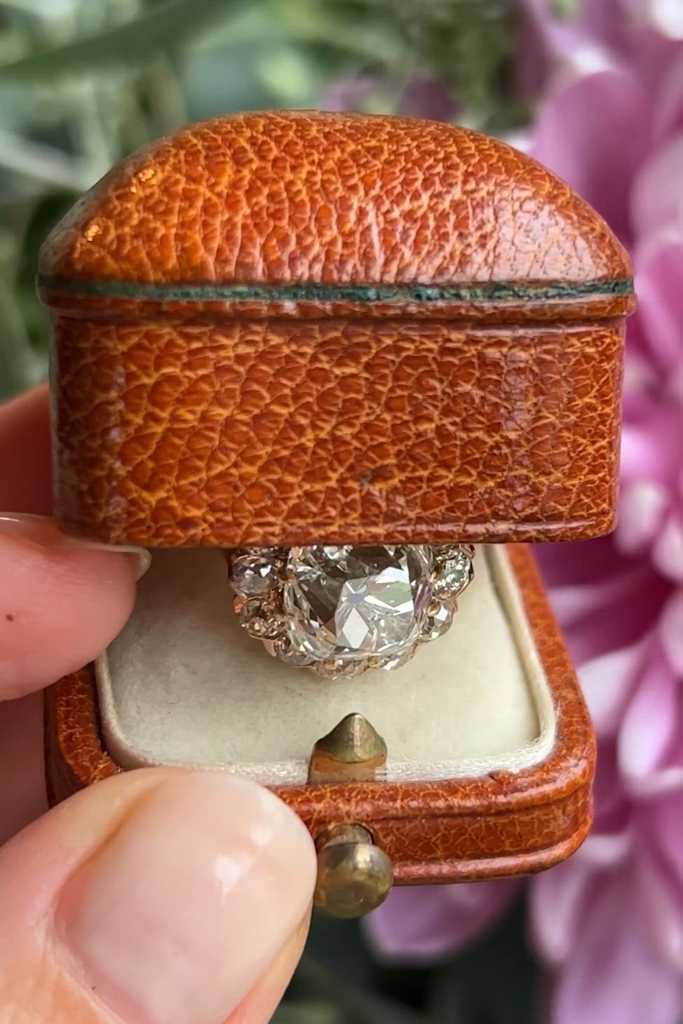 This contains an image of: Antique Victorian 4.20 Carat Old Mine Diamond Cluster Vintage Ring