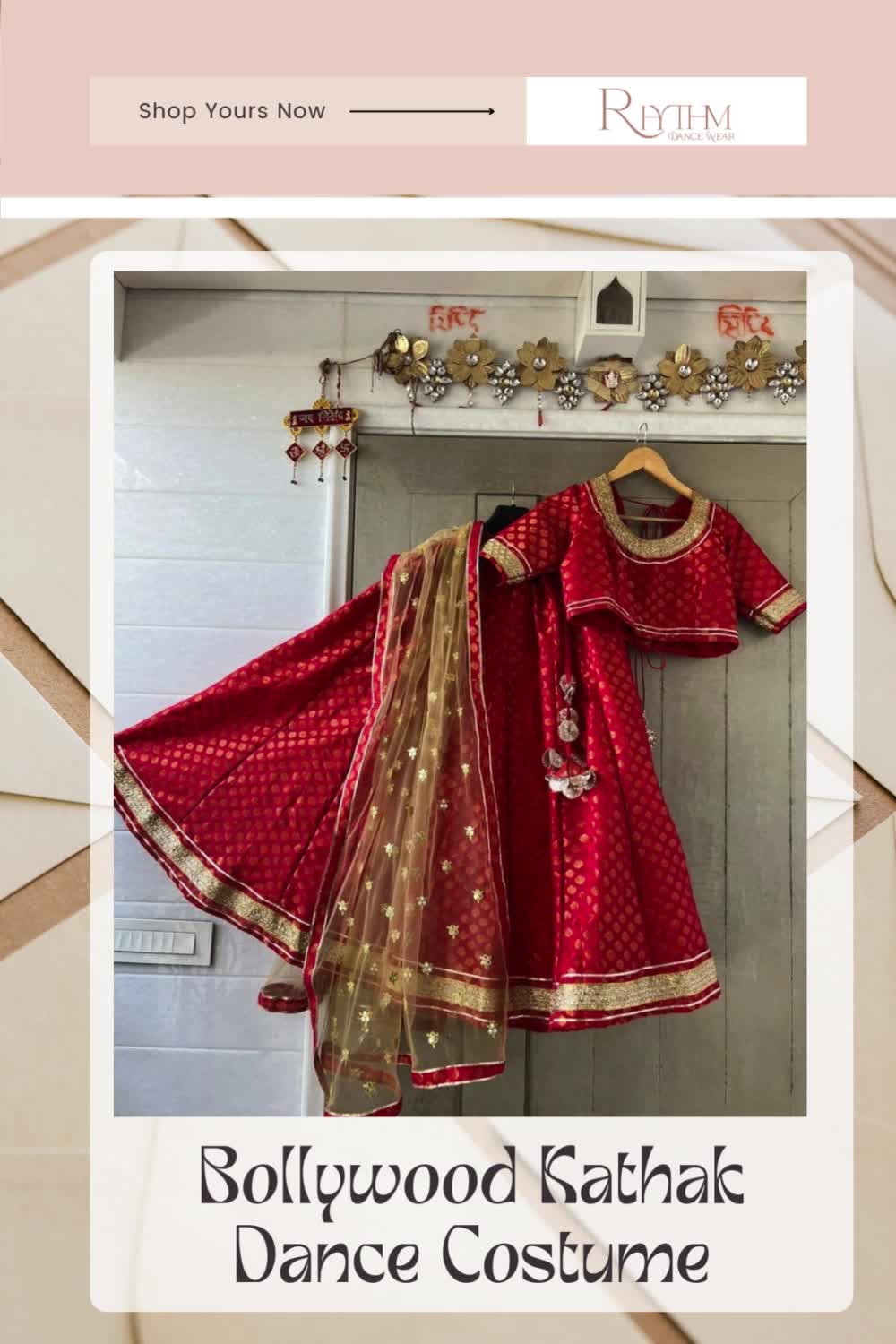 This contains: Kathak Dance Costume