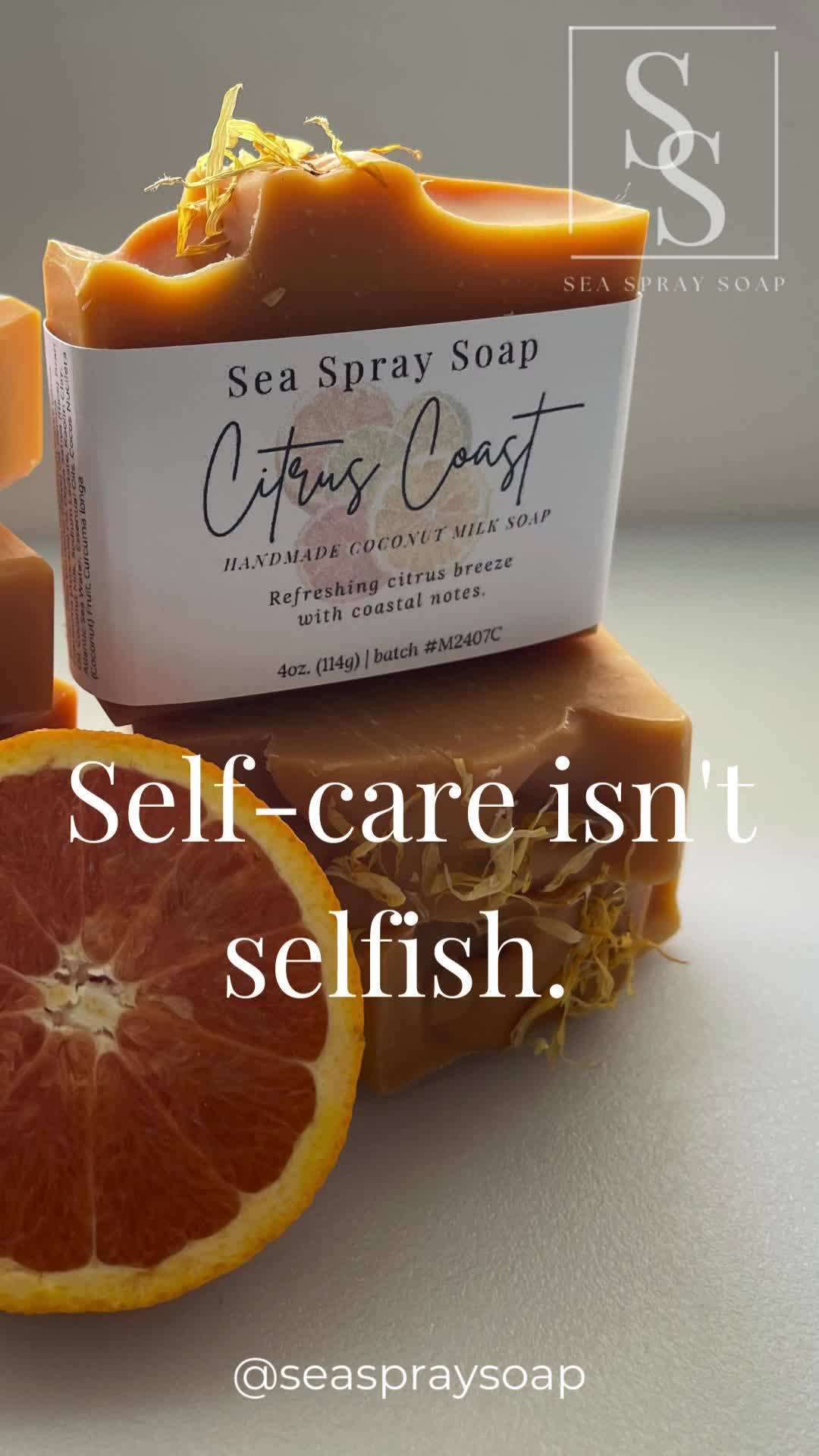 This Self-Care Sunday, we're spotlighting the natural ingredients in our Citrus Coast soap. Did you know it contains nourishing coconut oil and soothing aloe vera? #IngredientSpotlight #SelfCareSunday