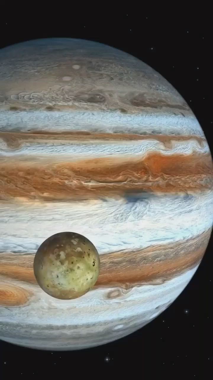 This contains an image of: Jupiter in Comparison to Mars