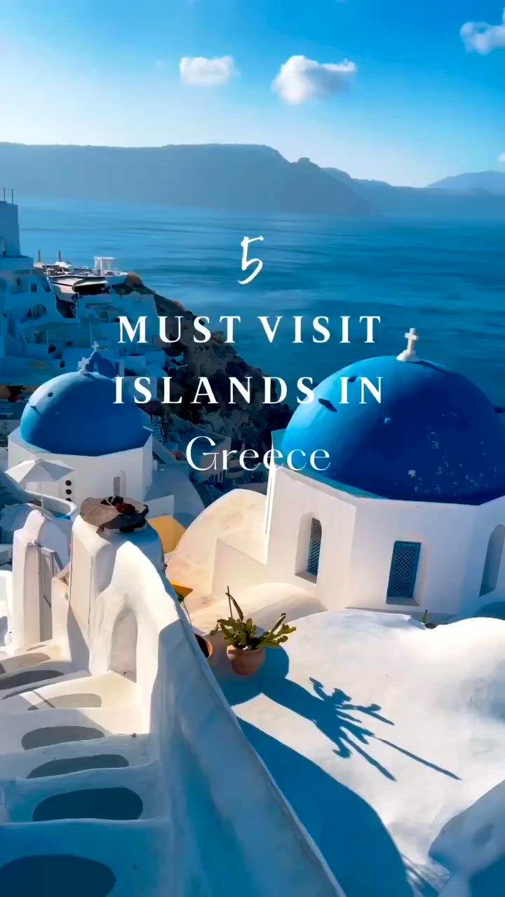 This contains: Santorini Sunset Views 🌅 - Explore the beauty of Greece with our travel guide. Perfect for travel lovers and those craving a Mediterranean escape