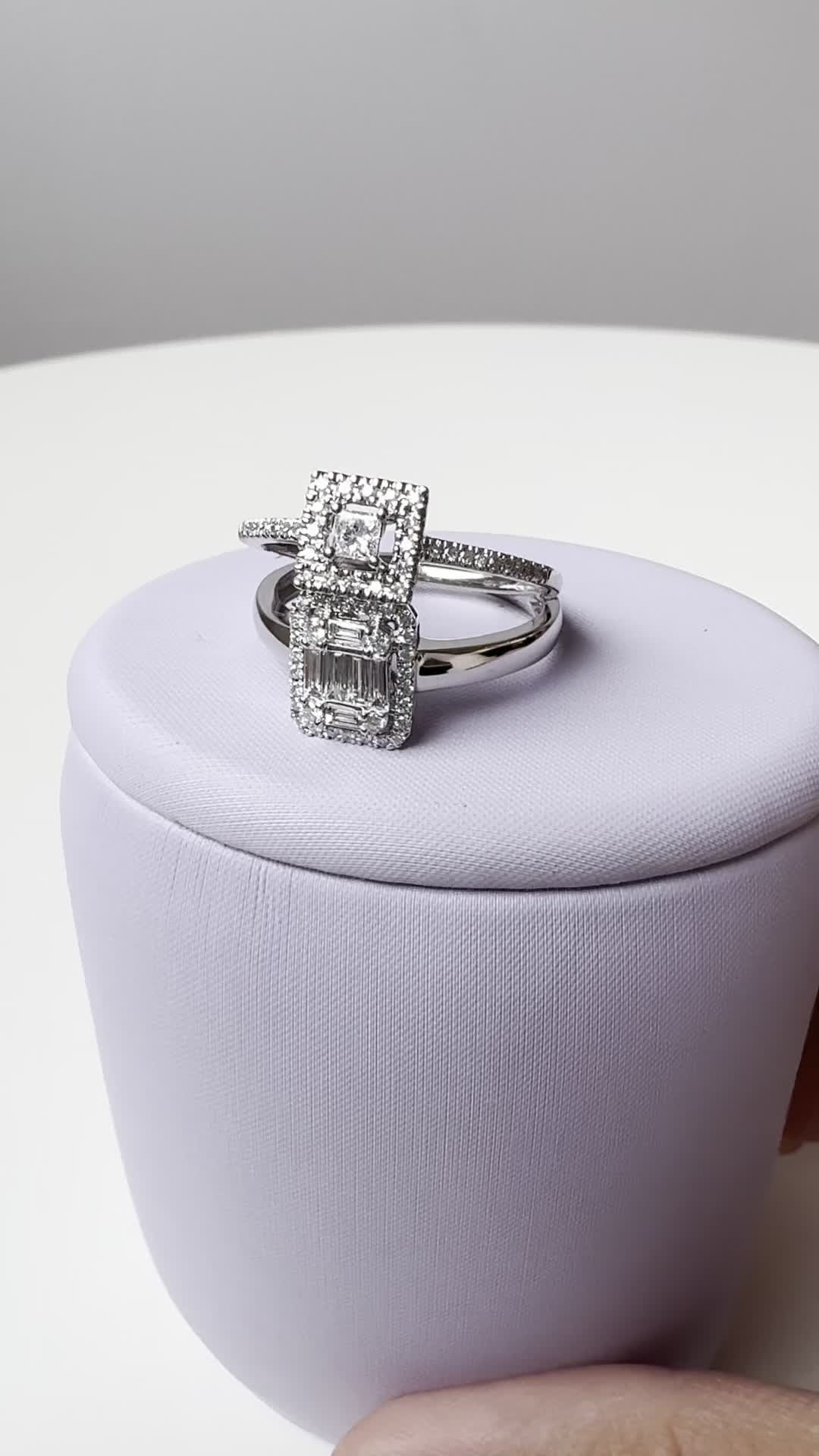 Our white gold rings are the perfect duo for any occasion. #jewelry #gold #luvente #luventejewelry #luventefinejewelry #liveloveluvente #style #fashion #trends #trend #instafashion #diamonds #ring #stackedrings #whitegold