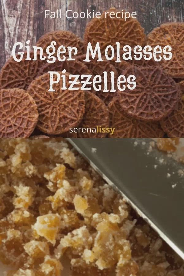 This contains an image of: Ginger Molasses Italian Pizzelle Cookies