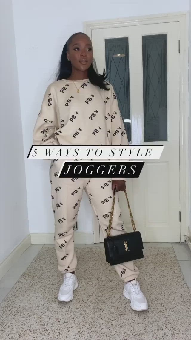 This contains: How to style joggers/sweatpants