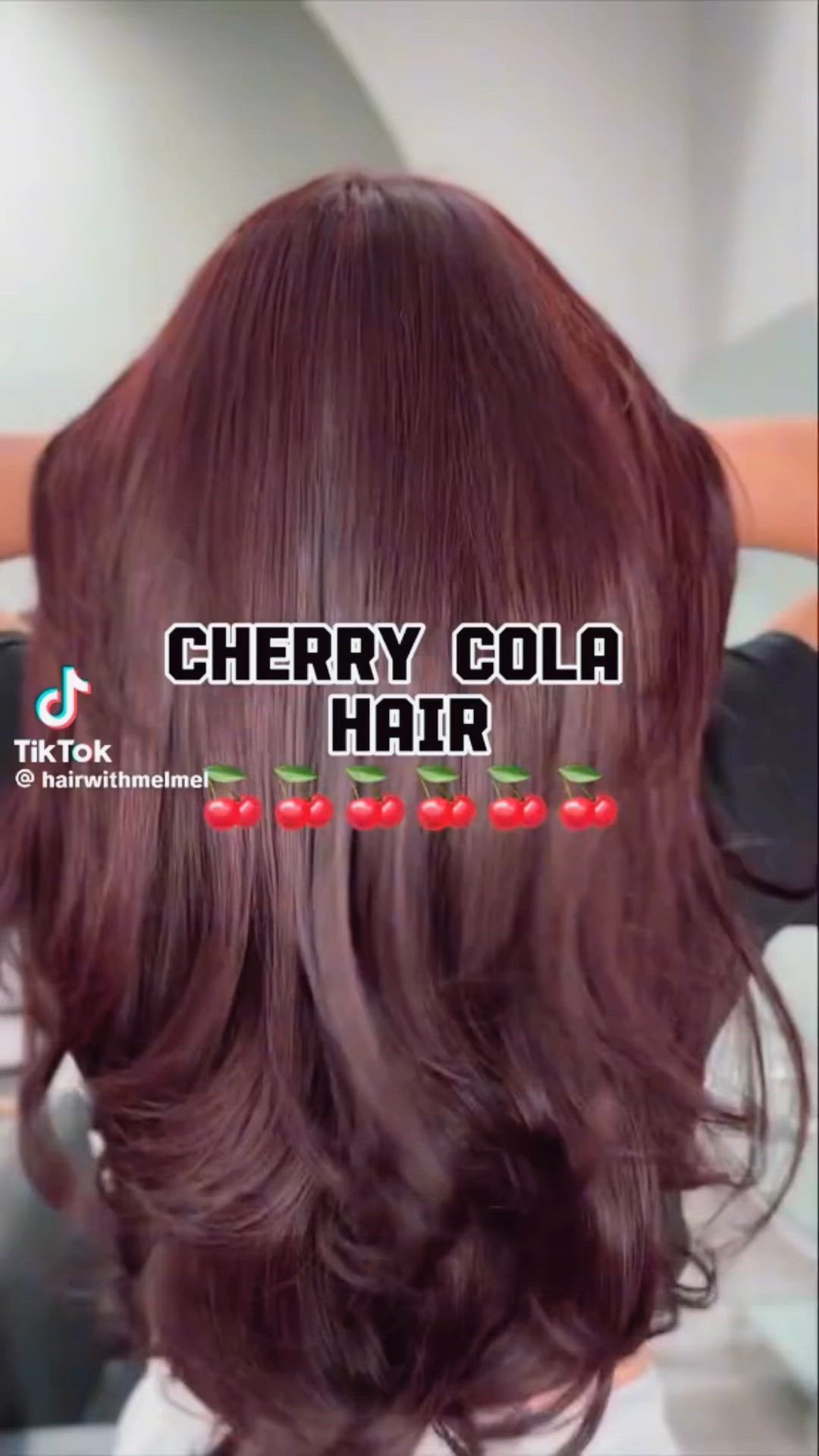 #hair #hairstyle #cherry #cherrycolahair #instagram #color #2024style #2024glowup  #trend2024 #hairtrends