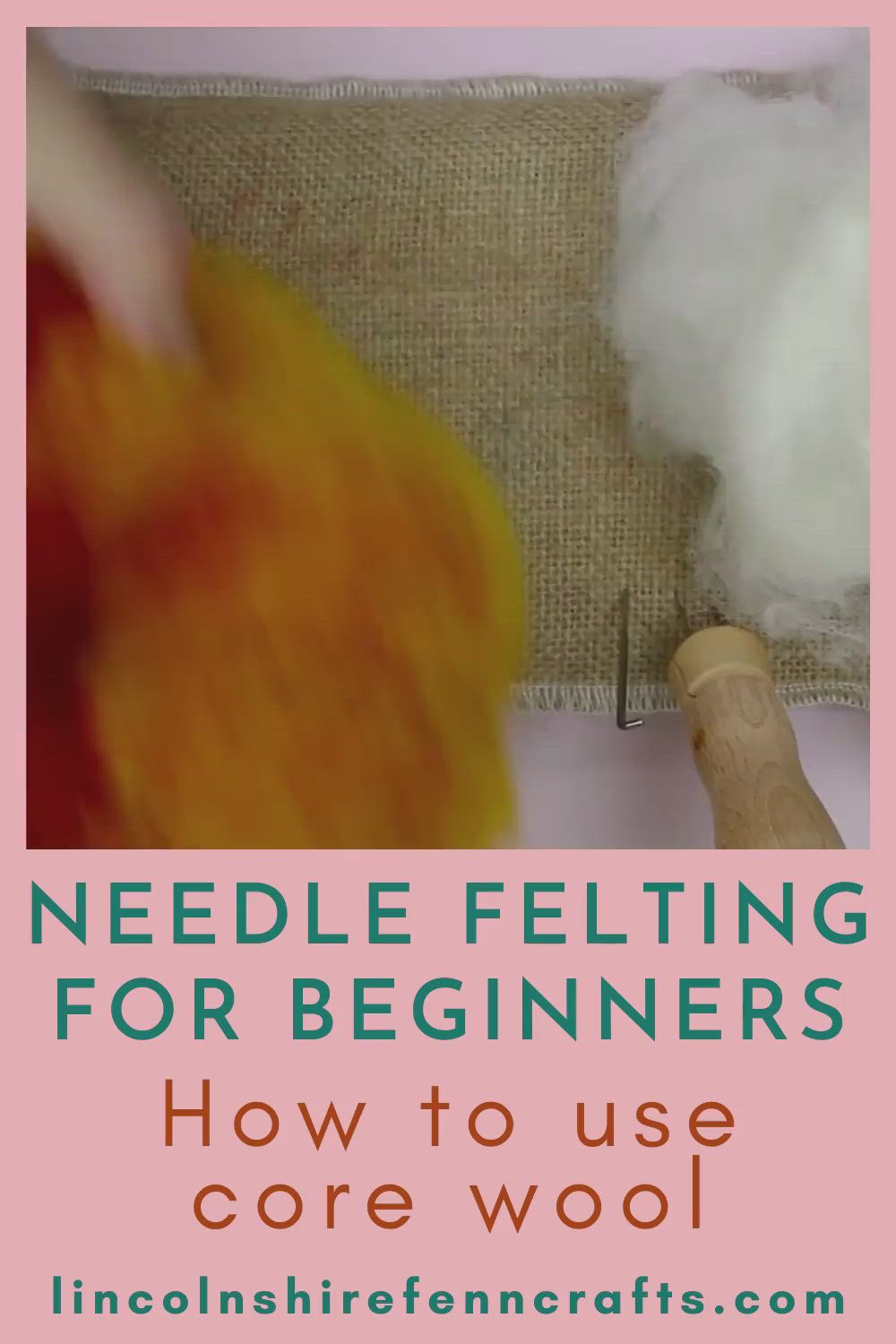 This may contain: needle felting for beginners - how to use core wool with instructions and pictures